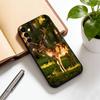 Deer  Phone Case Black Silicone Soft For Samsung Galaxy A73,A72,A71,A70,A53,A52,A51