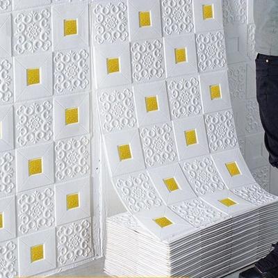 1-10Pcs 70cmx70cm Large Size 3D Tile Brick Wall Sticker Self-adhesive Foam Panel Wallpaper Bed Room Home Decoration Waterproof