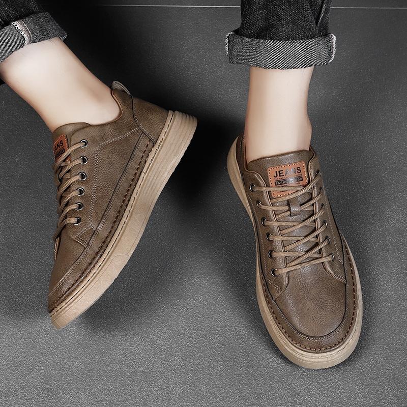 Pantofi Casual pentru Bărbați Piele PU Adidași Confortabili Pantofi Plați Antiderapanți Pantofi de Modă de Toamnă pentru Condus Mocasini de Gală