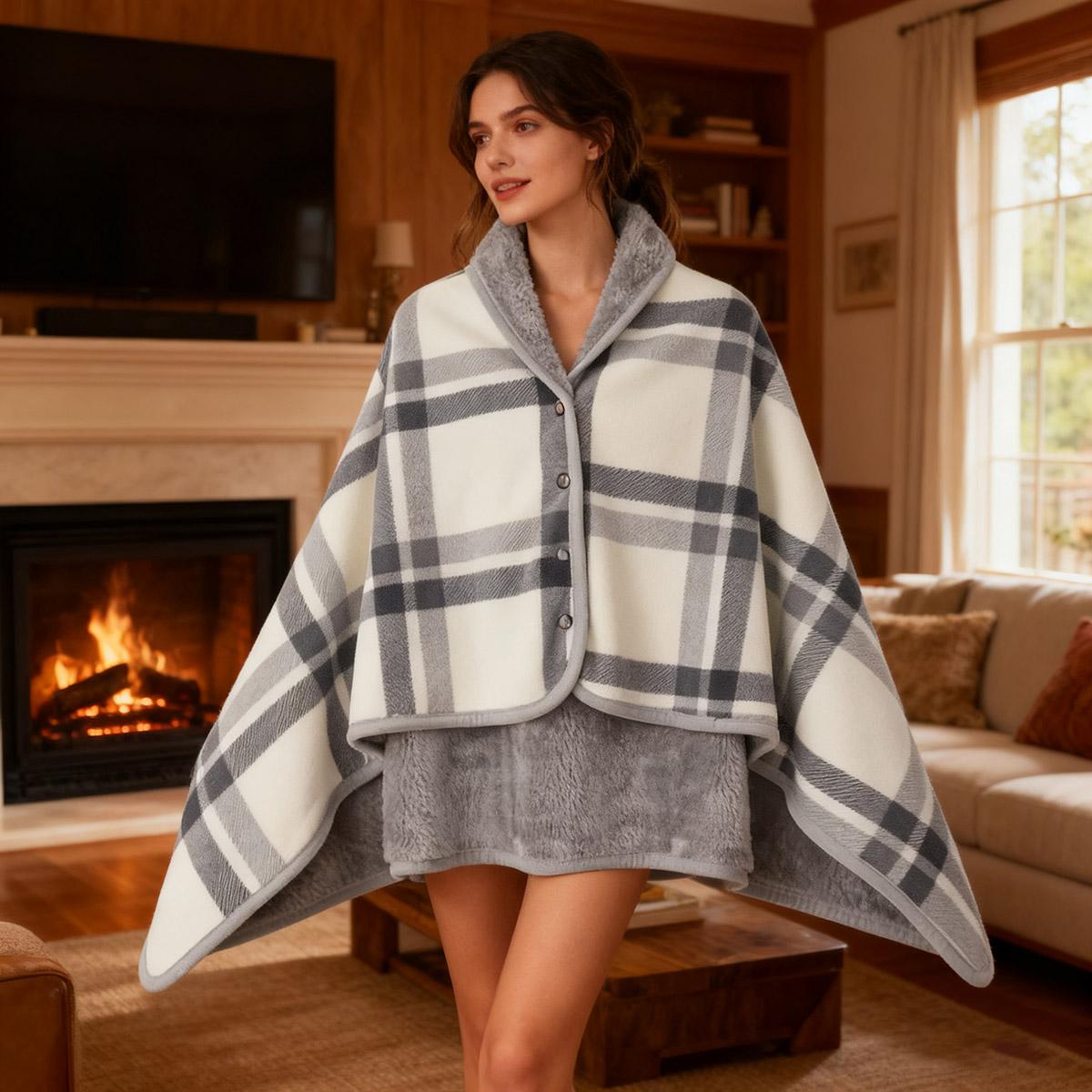 

Winter Products: Gray Plaid Warm Shawl, Cold-proof Blanket, Mesh Postpartum Blanket, Lunch Blanket, Multifunctional Blanket L армія зелений колір