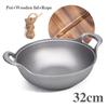 Old style iron pot Uncoated fryer Stew pot Frying pan Non stick pot Flat bottomed induction cooker gas universal boiler wok  pan