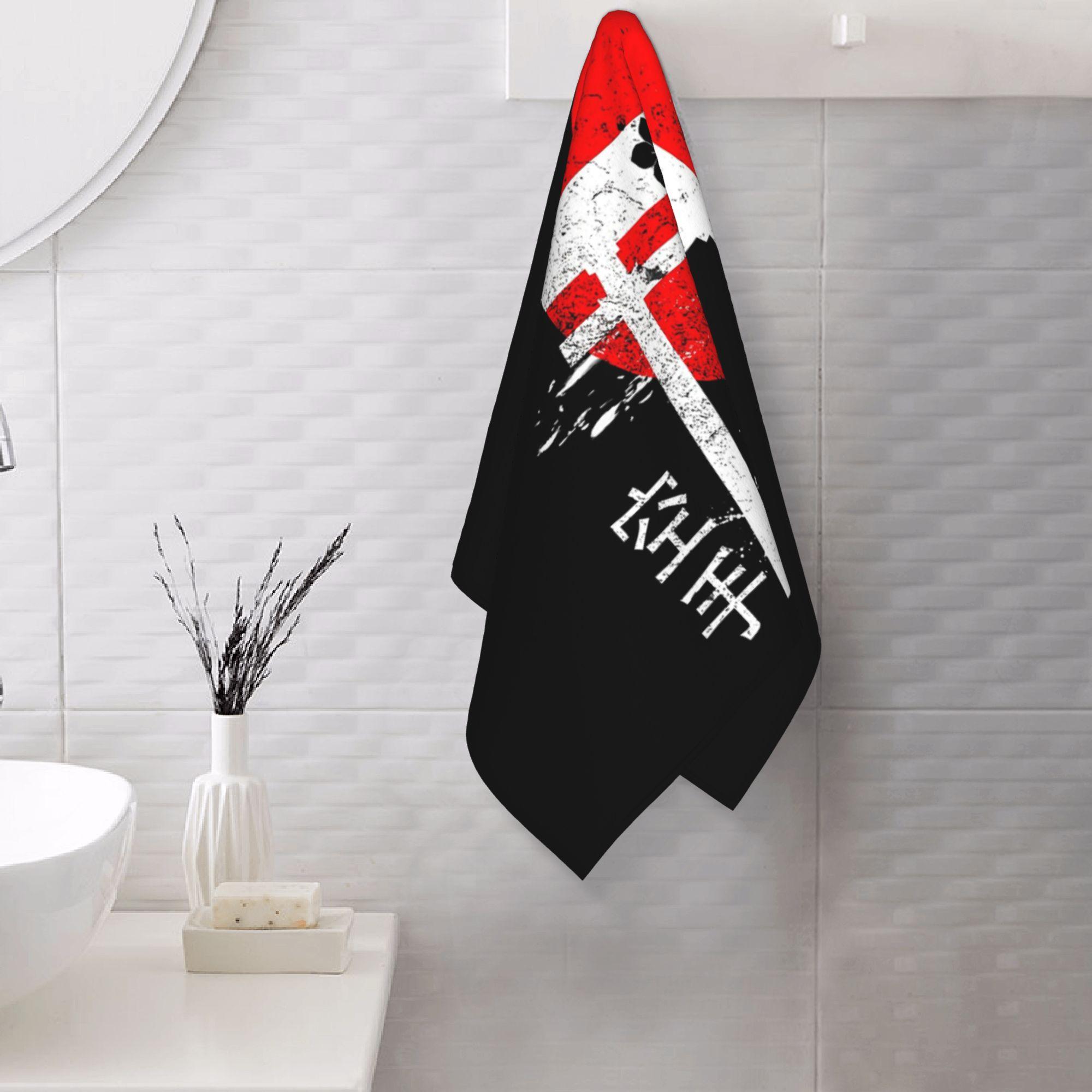 Ka Chen Muxi White Budo Soul Karate Spirit Martial Arts Soft Face Towel Quick Dry Pool Bath Cotton Towels Absorbent