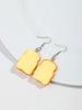 New Cute Acrylic Simulated Toast Drop Earrings for Women Funny Bread Slices Potato Chip Drop Earring Creative Jewelry 2025 Gifts
