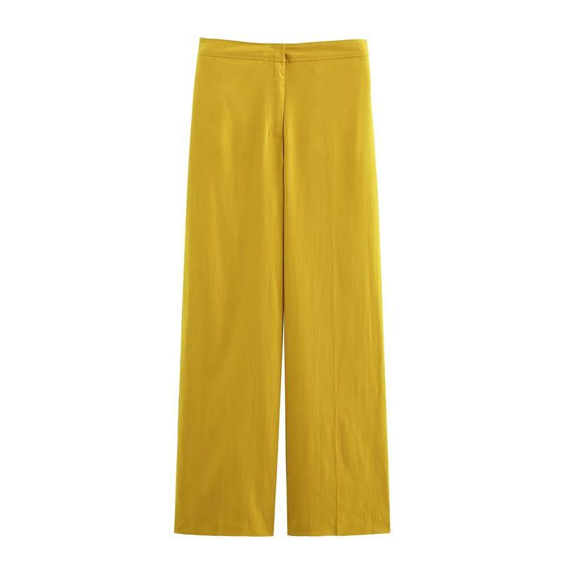 Kaslead New Women Clothes Western Style Fashion Knot Decoration Shirts Casual Trousers 8138389 86389