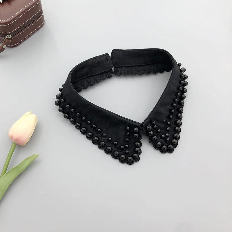 Beading Fake Collar Women Elegant Diamond Detachable Collars for Women False Shawl Shoulder Wrap Lapel False Collars Woman Tie