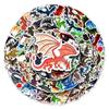 Cartoon Evil Dragon DIY Stickers: 100 Sheets for Luggage, Scooter, Fridge, & Phone.