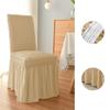 Seersucker High Back Chair Cover With Skirt Elastic Wedding Chair Slipcovers All-Inclusive Seat Covers Living Room Funda Silla