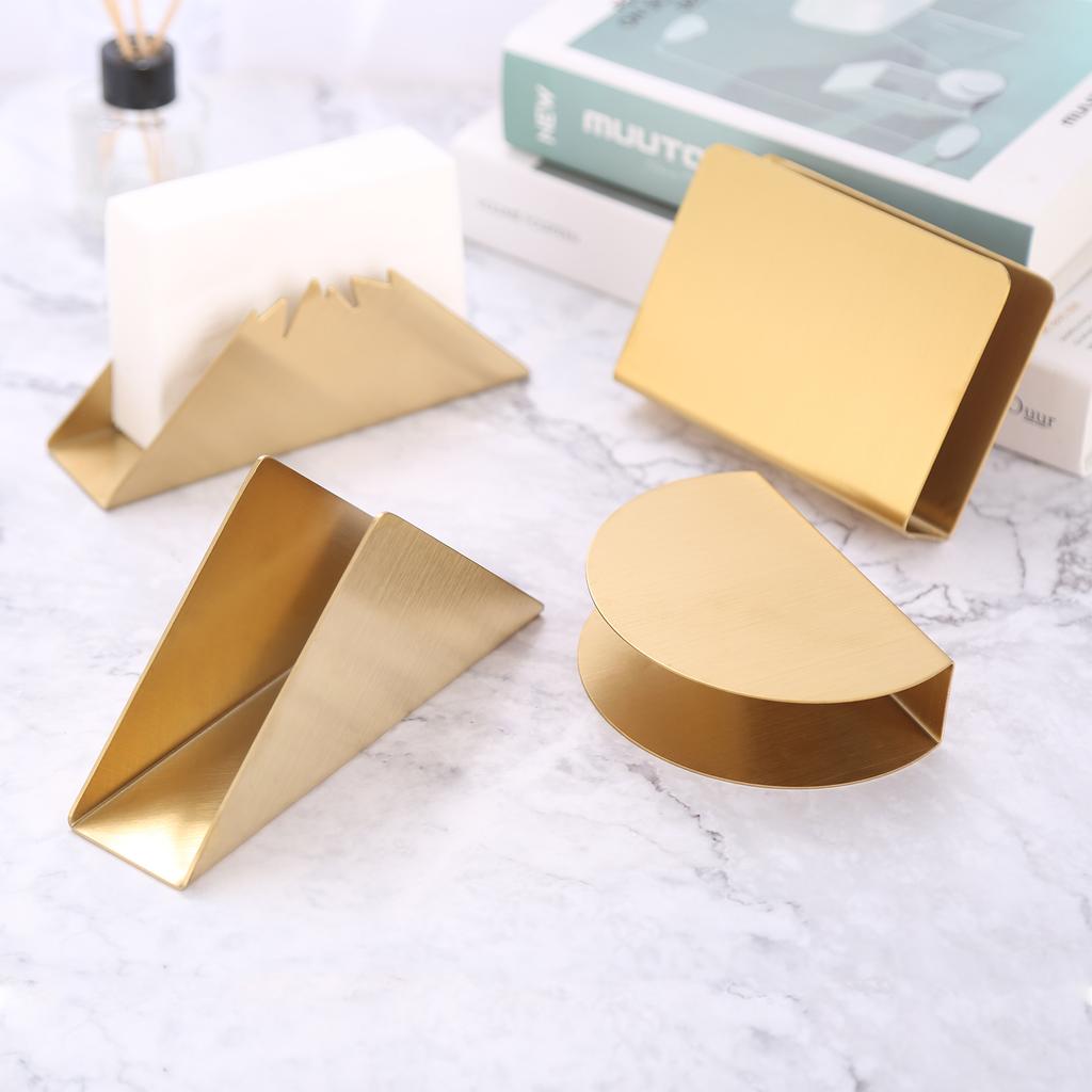 1 PC Paper Towel Holder Table Napkin Holder Rack Gold Plated Stainless Steel Storage Tower Holder Hotel Home Wedding Decoration