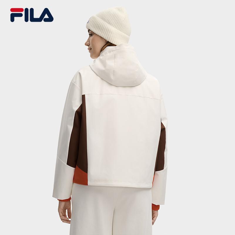 Fila Original Fashion Retro Minimalist Casual Sports Versatile Soft Comfortable Two-Piece Set Down Jacket Women Outerwear Cloud-White F11W549913FWT
