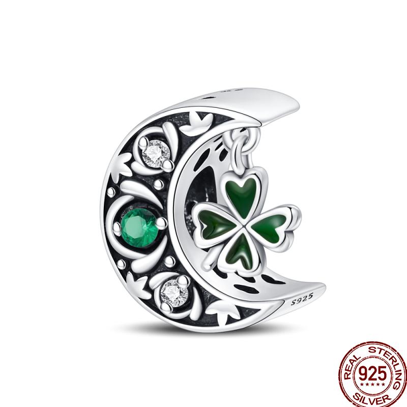 Copper Jewelry Pendant Early Spring Four Leaf Clover Flower Charm Fit Pan Beads Jewelry Birthday Diy Gift Fine Jewelry