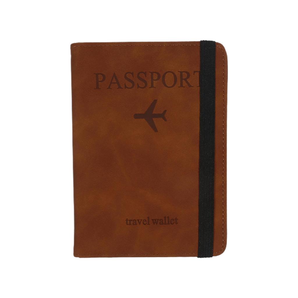 Women Men  Vintage Business Passport Covers Holder Multi-Function ID Bank Card PU Leather Wallet Case Travel Accessories