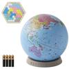Raymay Fujii OYV1138 Talking Globe with National Flags & Karuta Card Game TouchMe OYV1138 + Debika Ikumoku Wooden Educational Puzzle + AAA Batteries 3