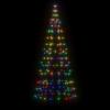VidaXL LED Christmas Tree On Flagpole 200 LED Colorful 180 Cm, Christmas Decoration, LED Light, Christmas Light 358110