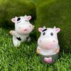 Landscape Home Decoration Little Statue Scene Animal Model Cartoon Cow Figurines Miniature Cattle