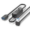 USB Cable Wire with Power On Off Button, Multiple Choice USB3.0 Male To Female 5Gbps Data Transfer Line Extension Cord
