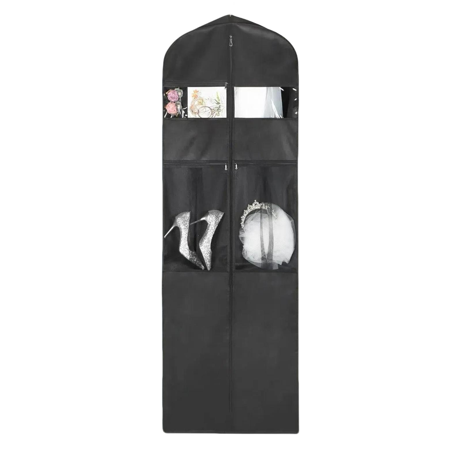 

Wedding Dress Storage Bag with Transparent Window Coat Suit Dress Protector Closet Organizer for Wedding Dresses Shirts Jackets білий