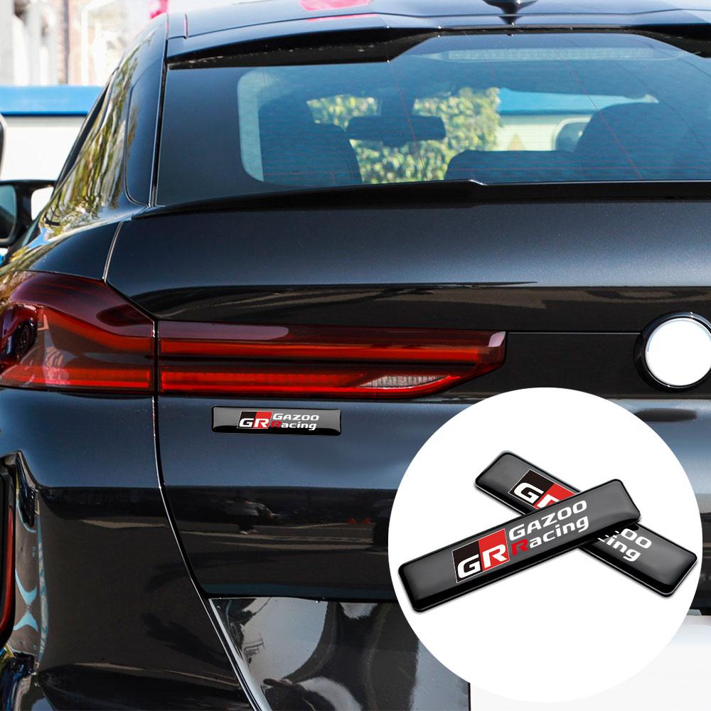 2/5/10PCS Car Interior Exterior Decoration Epoxy Sticker for Toyota GR GRZOO RACING Highlan Camry Yaris Rav4 Prado C-HR Avensis