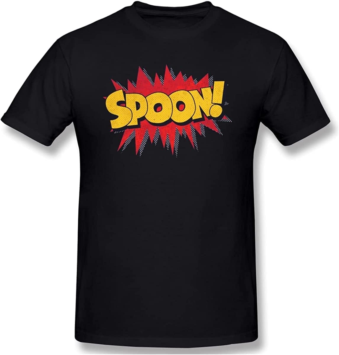 Spoon! Essential Men s Basic Short Sleeve T-Shirt Funny Graphic R302 T-Shirts EUR Size 3XL чёрный