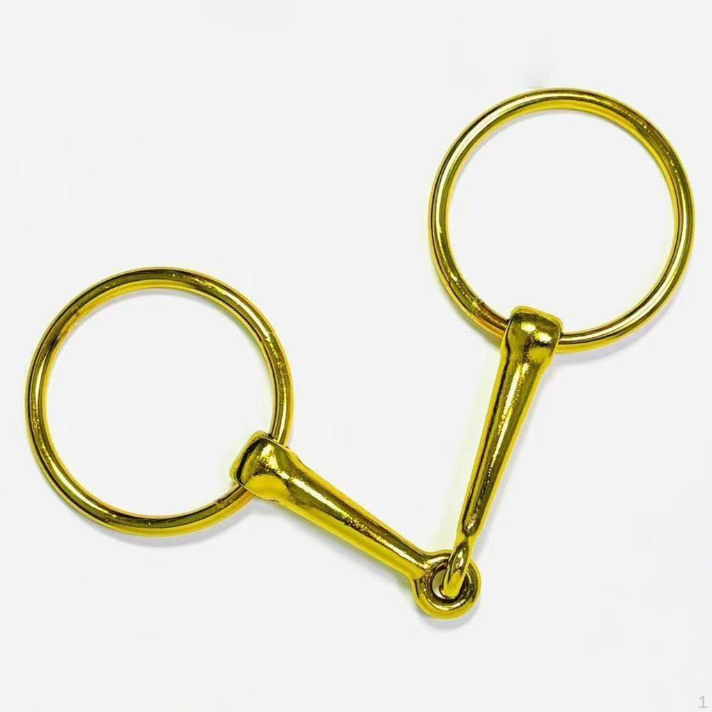 Horse Mouth Bit Snaffle Sturdy Easy to Install Carbon Steel Simply Broken O Rings Equestrian