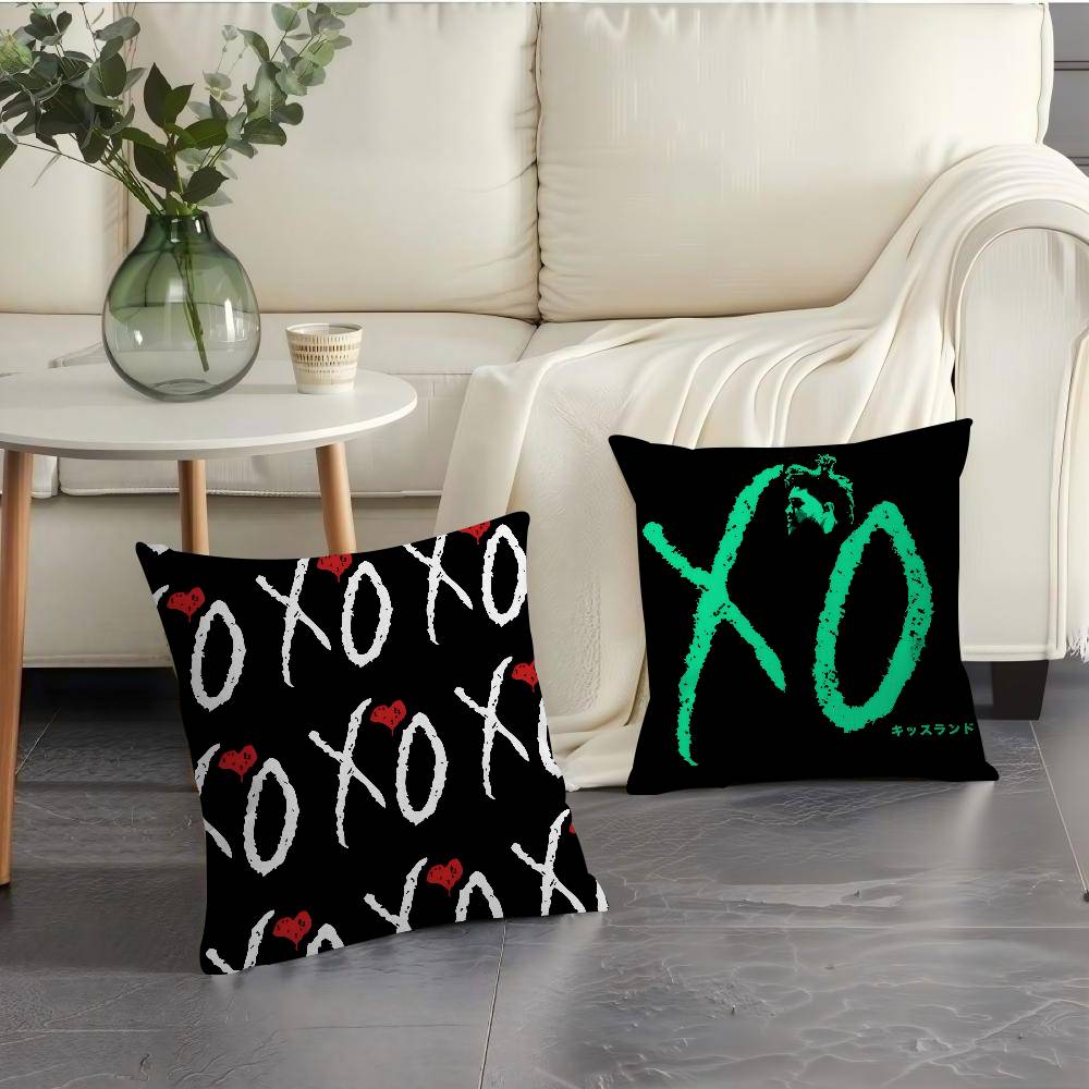 Rapper The W-Weeknd X O Album Pillow Covers Cartoon Sofa Decorative Home Double-Sided Printing Short Plush Cute Cushion Cover