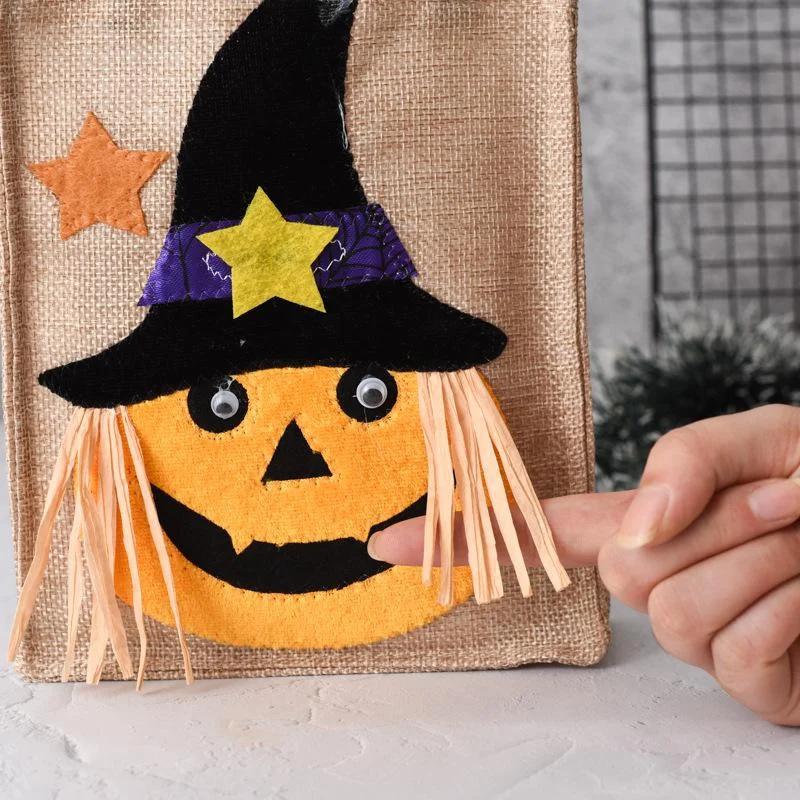 1 Pcs New Halloween Gift Non Woven Handbag Candy Bag Ghost Festival Pumpkin Bag Decoration Prop Gift Bag