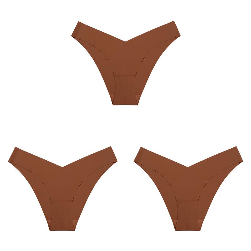 3 Teile/los Frauen Sexy Eis Seide Höschen Low-Rise Keine Spur Dessous Weibliche G String Multicolor Unterwäsche Multicolor Tanga Dessous
