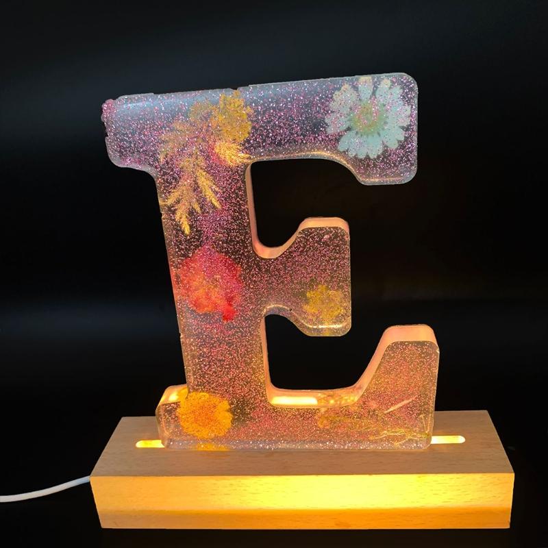 Silicone Alphabet Molds Large 26 Letter Molds Epoxy Resin Molds for DIY Craft Birthday Party Wedding Home Decoration