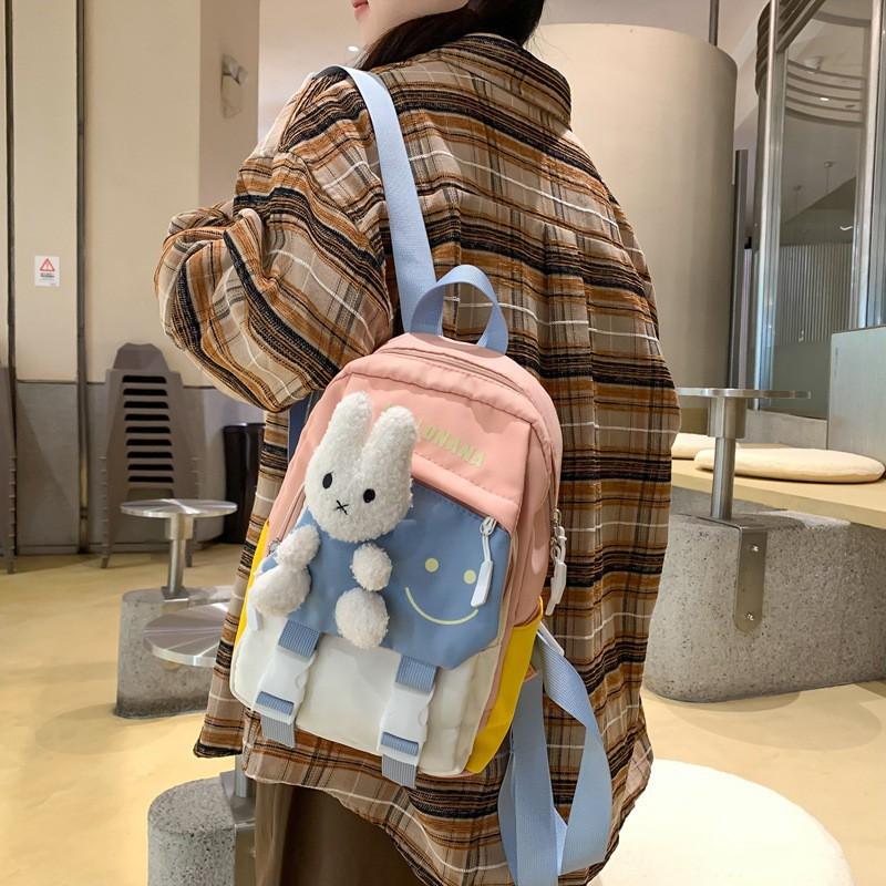 New Kindergarten Backpack Rabbit Cartoon Change Bag 3-10 Years Old Casual Cross-border Small