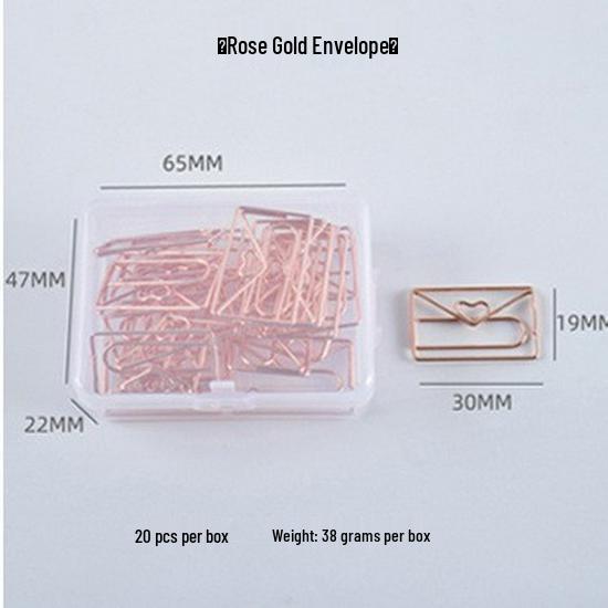 

Creative Animal Metal Paperclip Set, Electroplated Finish, 20 Pieces per Box Envelope Paperclip (20 pcs/box) золотой