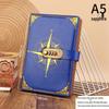 A5 Vintage Lockable Password Notebook - Thick Student Writing Diary