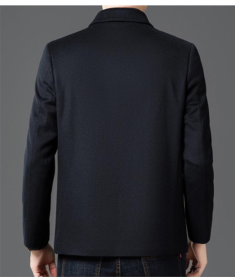 Hengyuanxiang 2025 Men's High-End Cashmere Wool Coat - Autumn/Winter Business Casual Suit for Young/Middle-Aged Men