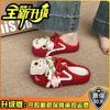 Fashion retro design doll accessories bag head half slippers women's 2025 summer new wear casual cool slippers