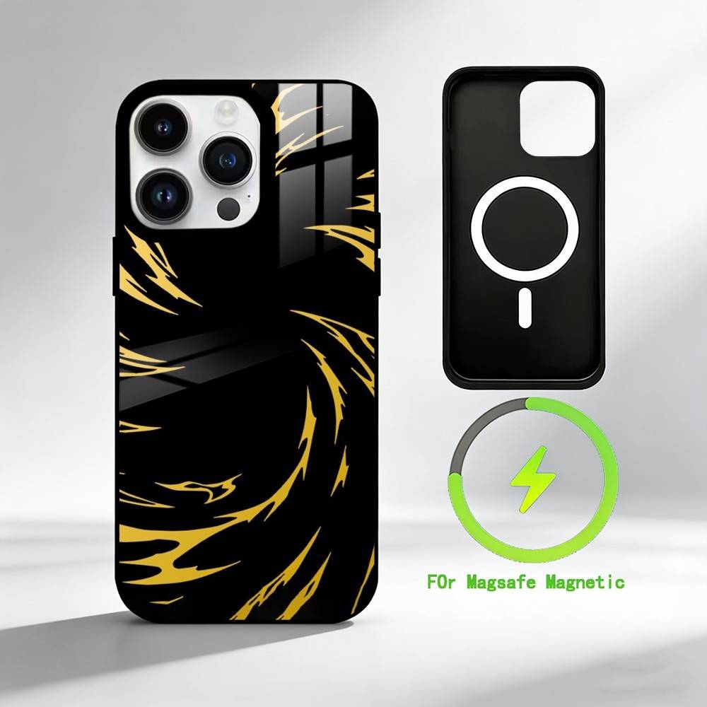 F-Fluid Art Phone Case For iPhone 17 16 15 14 13 12 Pro Max Plus for Mirror Wireless Magnetic Cover