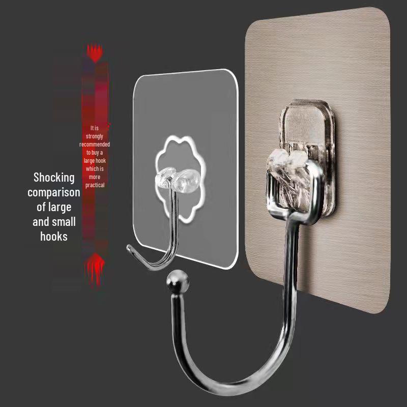 Strong Adhesive No-Drill Wall-Mounted Suction Cup Hook – No-Mark, Load-Bearing for Kitchen Use