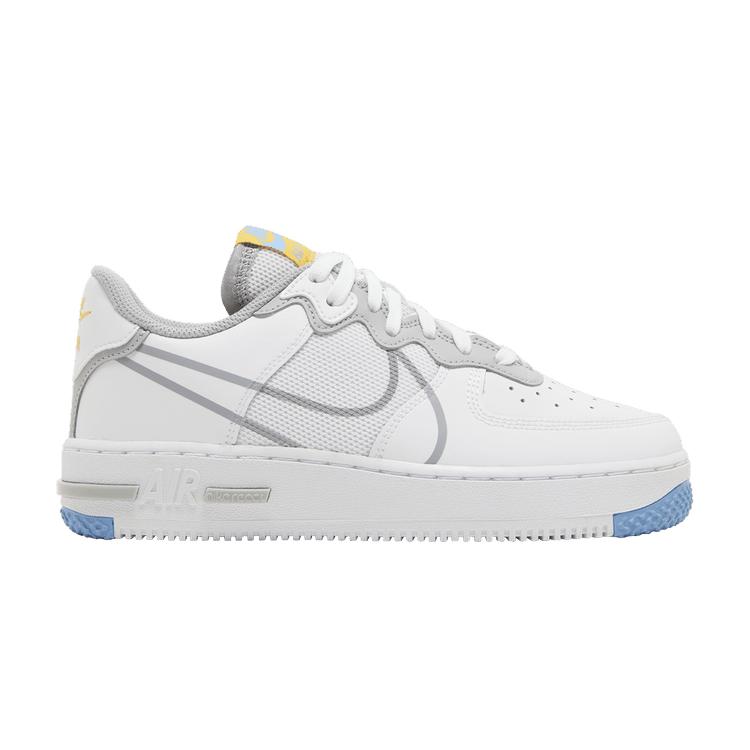 Nike Air Force 1 React SU GS White Light Smoke Grey 35.5