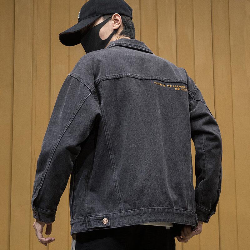 GUANGAN AEPE Men's Loose Denim Jacket