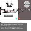 1Pc Double Curtain Rod Brackets Wall Curtain Rod Retainers Bracket Curtain Rod Hooks Aluminum Alloy Curtain Rod Window Hardware