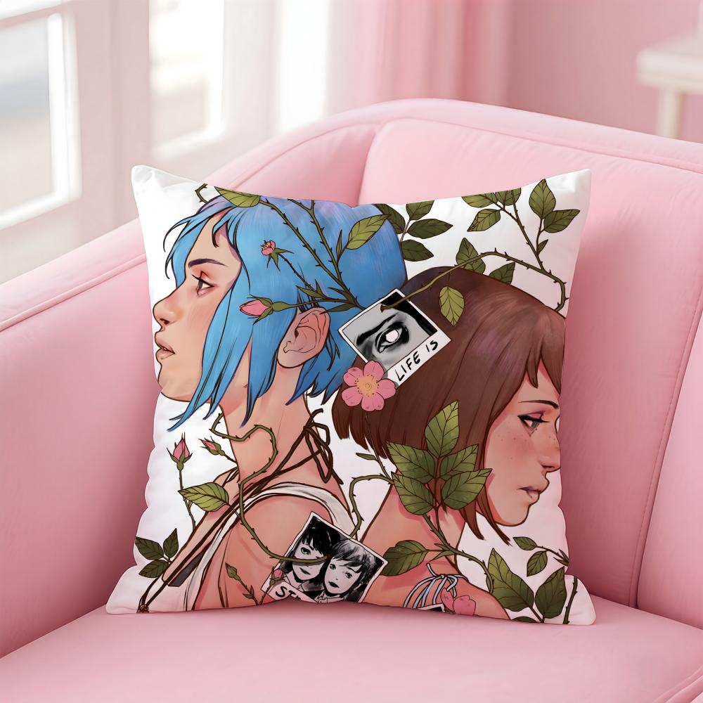Story Life Is StrangeL Game Cushion Cover Pillow Case Soft Skin Friendly Fabric  Concealed Zipper