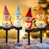 LED Snowman Solar Garden Light Outdoor Ground Stake Light Solar Powered Xmas Pathway Lights For Christmas Lawn Yard Decoration