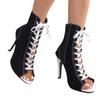 Fashion Plus Size Shoes for Women Summer Red Black Lace Up High Heel Sandals Fashion Non-slip Comfortable Breathable Boots 35-43