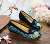 Pointed Shoes, Single Shoes, Sequined Peacock Embroidered Flowers, Ethnic Style Embroidered Cloth Shoes, Spring and Summer Low-heeled Women's Shoes