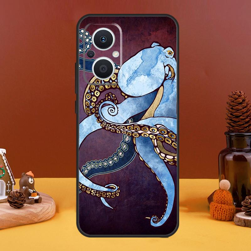 Marine Life Ocean Octopus Case For OPPO Reno 10 Pro 11 F 4 5 6 7 8 Lite 4Z 5Z 8T OPPO Find X5 X2 X3 Lite X6 Pro Cover