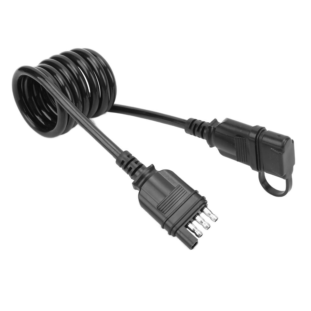 4 Flat Trailer Cables Wire Connector 4 Pin Flat Extension Harness Waterproof Spiral Cable for Trailers