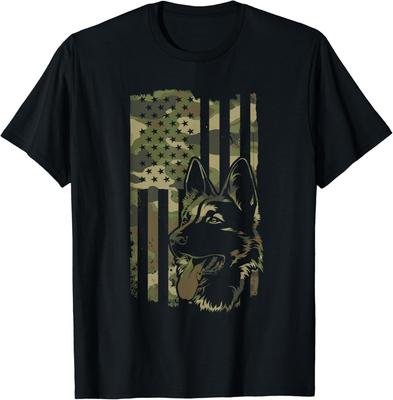 Deutscher Schäferhund - Hundeliebhaber Schäfer USA Flagge 4. Juli Geschenk Unisex T-Shirt