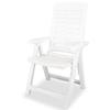 VidaXL 2 pcs Chaises inclinables de jardin Plastique Blanc