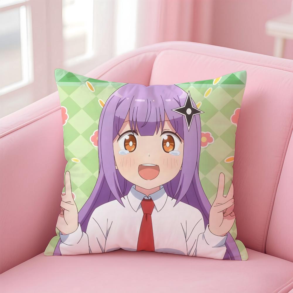 Ninja To Koroshiya No FutariGurashi Cushion Cover Comfortable Reversible Pillow Cover Ideal For Car Sofa Bedroom & Beyond