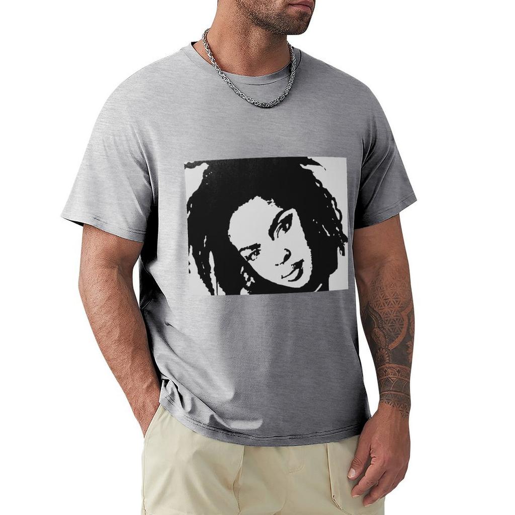 Lauryn Hill T-shirt Vintage Anime T-shirt Skjortor Grafiska T-shirts Träningssweatshirts, Herr