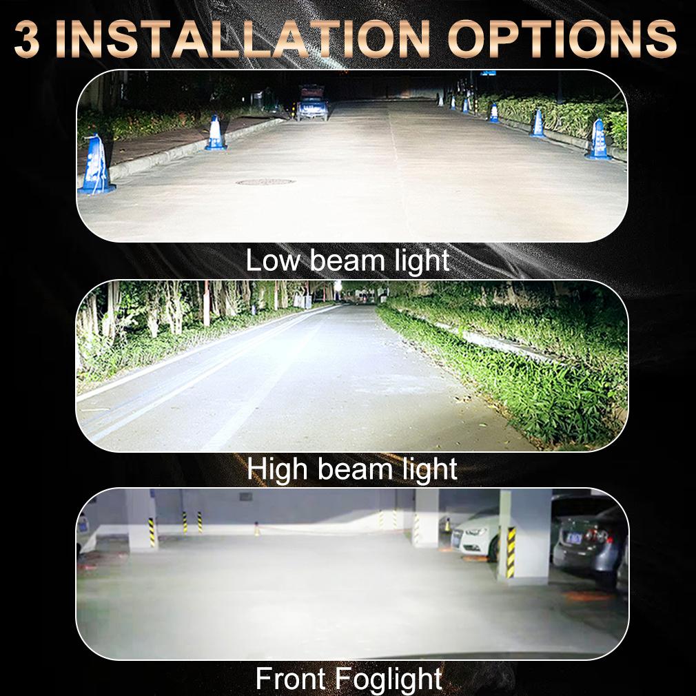 2 buc Becuri LED H3 Canbus Fără Ventil Fază Lungă 6500K Alb Mașină LED Far de Ceață Lampă de Condus DRL Fără Ventil 12V Design Mini