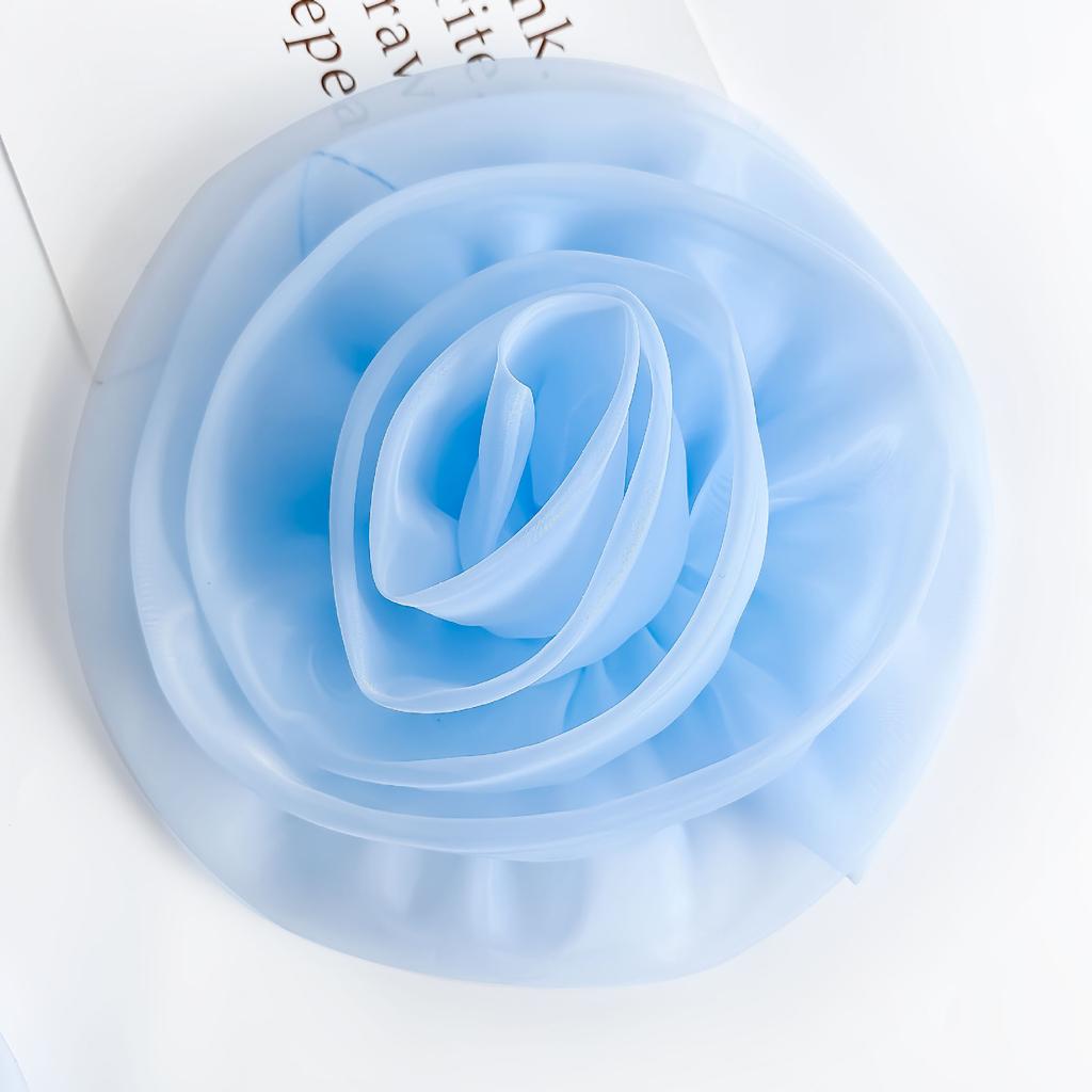 Color Organza Three-Dimensional Flower Corsage Decorative Cloth Sticker Handmade Diy Jewelry Accessories Simulated Flower Clothing Accessories