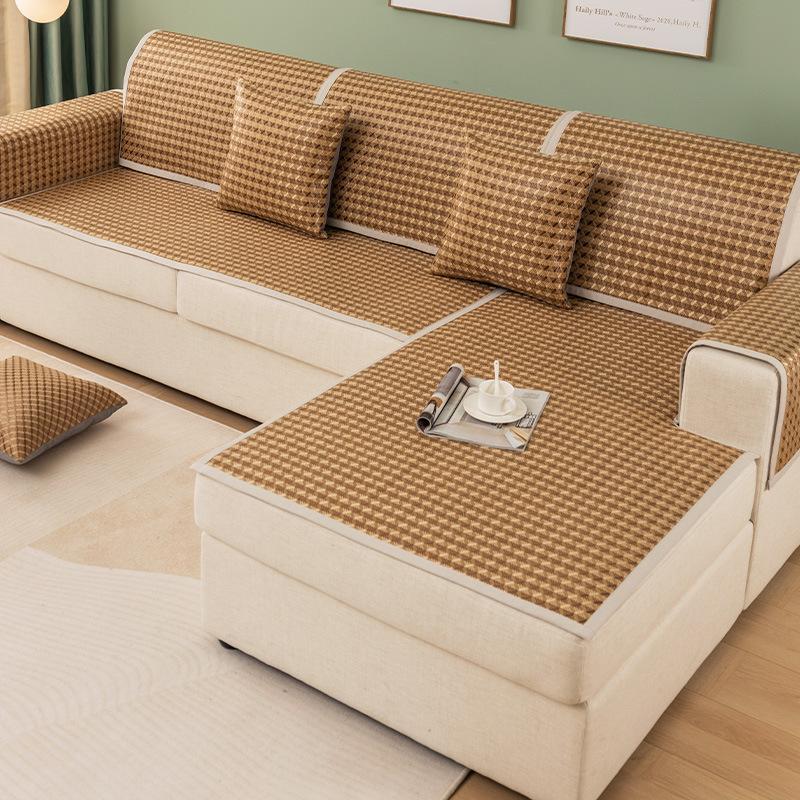 

Factory Direct Sales Rattan Mat Sofa Cushion Mat Summer Summer Non-Slip Seat Cushion New Ice Silk Bamboo Mat 70*70cm